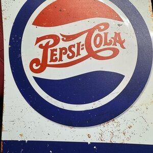 Pepsi Red and Blue Vintage Wall Art